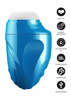 HIDDEN DESIRE Fusion X Aqua Bubble Intimate Machine Blue