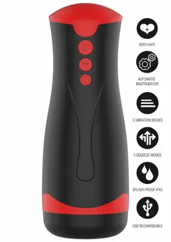 HIDDEN DESIRE Fusion X Deep Squeeze Intimate Machine Vibrating Black