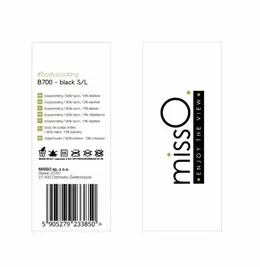 MissO B700 Bodystocking, Mesh Design, Universal Size S/L, Black