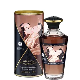 Shunga Aphrodisiac Warming Oil Chocolate 100ml - Edible Massage Formula