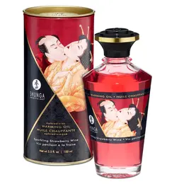 Shunga Aphrodisiac Warming Oil Sparkling Strawberry Wine 100ml