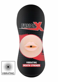 Mouth Stroker Vibrating Intimate Machine TPE Compact by Shots