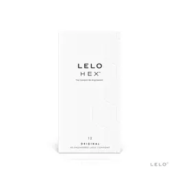 LELO HEX Original 12-Pack - Advanced Hexagonal Latex Condoms, 54 mm