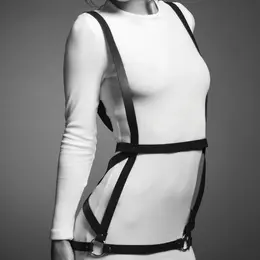 Bijoux Indiscrets Maze Arrow Dress Harness Black Vegan Adjustable