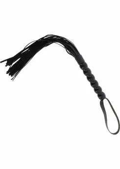 Long Beaded Flogger Whip PU Leather - Durable Multi-Strand Model 8713221840660