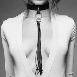 Bijoux Indiscrets Maze Vegan Tassel Choker Black Adjustable Design