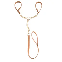 Bijoux Indiscrets MAZE T-Restraints Vegan Brown Adjustable Handcuffs