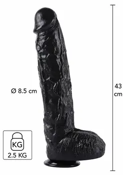 HIDDEN DESIRE Extreme Dong 43 cm XXL Intimate Gear Black