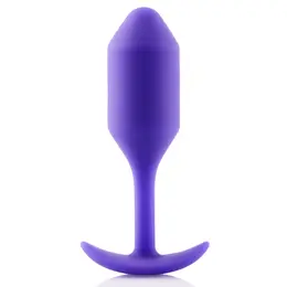 b-Vibe Snug Plug 2 Weighted Silicone Model 114g Purple 3x11.4cm