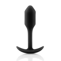 b-Vibe Snug Plug 1 Black - Compact Weighted Silicone Intimate Plug