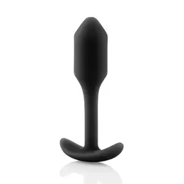 b-Vibe Snug Plug 1 Black - Compact Weighted Silicone Intimate Plug