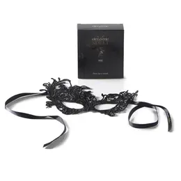 Dirty Little Secret Elegant Lace Eye Mask - Black, One Size