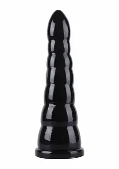 HIDDEN DESIRE Extreme Anal Cone 26 cm XXL PVC Black Wide Base