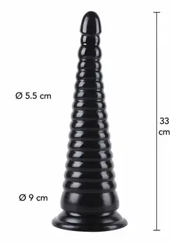 HIDDEN DESIRE Extreme Anal Cone 33 cm XXL Size, Smooth PVC, Wide Base