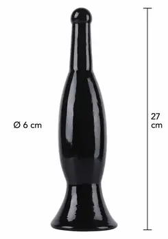 HIDDEN DESIRE Extreme Slider 27cm XXL Anal Gear, Black, PVC