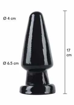 HIDDEN DESIRE Extreme Cone Head Large 17 cm Intimate Plug Black