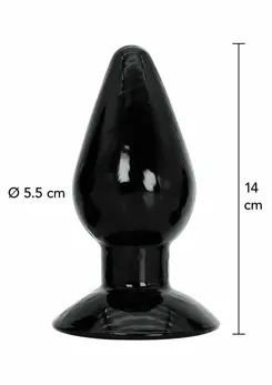 HIDDEN DESIRE Extreme Large Plug 14 cm Black - XXL Anal Gear