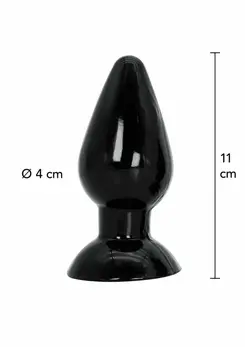 HIDDEN DESIRE Extreme Medium 11 cm Anal Plug - Smooth PVC, Wide Base