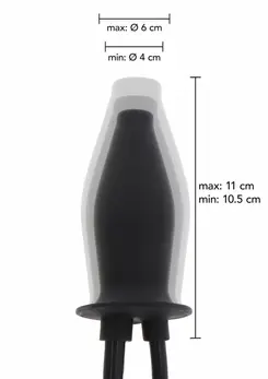 HIDDEN DESIRE EXTREME Inflatable Lubricating Plug Silicone Black