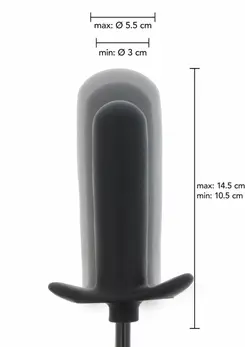 HIDDEN DESIRE EXTREME Inflatable Smooth Plug Starter Silicone Black