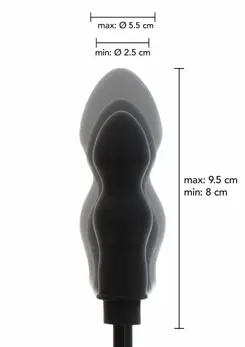 EXTREME Inflatable Dong Starter Silicone Intimate Expansion System Black