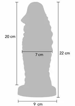 Devil Monster Silicone Intimate Machine with Suction Base, Large, Black