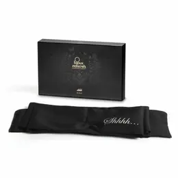 Bijoux Indiscrets Shhh Soft Satin Blindfold Black Adjustable Strap
