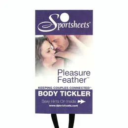 Sportsheets Red Feather Tickler with Wrist Loop - Soft Intimate Accessory
