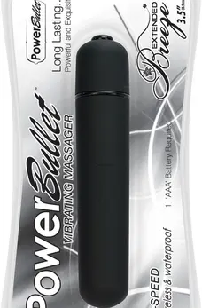 PowerBullet Extended Breeze Black - Compact Waterproof Vibrating Massager