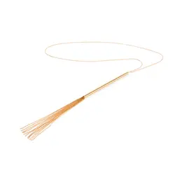 Bijoux Indiscrets Magnifique Gold Chain Necklace & Whip - Dual-Use Accessory