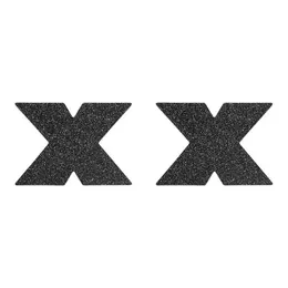 Bijoux Indiscrets Flash Cross Black Body Art Stickers - Reusable, Silicone