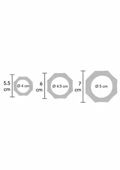 HIDDEN DESIRE EXTREME Heavy C-Ring Set Silicone Black Adjustable