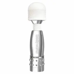 Bodywand Mini Wand Massager Silver Compact Splashproof 10.2 cm