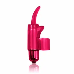 PowerBullet Tingling Tongue Pink - Compact Gel Finger Massager Waterproof