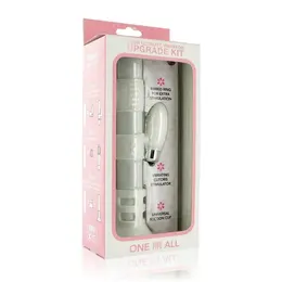 ViboKit Universal Vibrator Upgrade Kit White - Suction Mount & Textured Ring