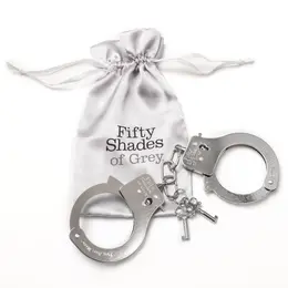 Fifty Shades of Grey Steel Handcuffs You Are Mine - Secure Design, 26.7 cm