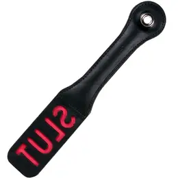 Sportsheets Leather Impression Paddle Premium Impact Tool Black