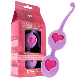 FeelzToys Desi Kegel Exercise Balls Purple - Medical-Grade Silicone 3.9cm