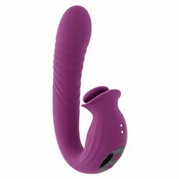 Evolved Deep Ecstasy Rabbit Vibrator Magenta - Thrusting & Rotating System