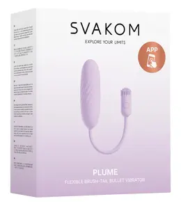 Svakom Plume Pastel Lilac Flexible Brush Tail Intimate Device 21.9cm