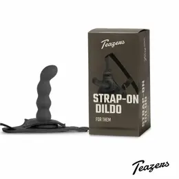 Teazers Silicone Strap-On Set Black Adjustable Harness 110cm