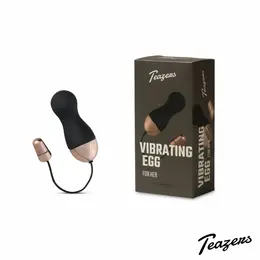 Teazers Vibrating Egg Black Remote Control 10 Modes Rechargeable