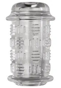 The Handy Stamina Sleeve Flow - Open, Stretchable TPE, 9.6 cm, Clear