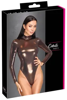 Cottelli PARTY Body Long Sleeve Iridescent Rose-Gold Copper M