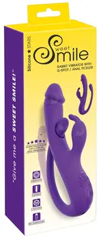 Sweet Smile Rabbit Vibe G-Spot/Ana - Triple Motor Silicone System 23cm