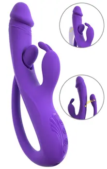Sweet Smile Rabbit Vibe G-Spot/Ana - Triple Motor Silicone System 23cm