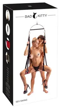 Bad Kitty Sex Swing Deluxe Adjustable Red-Black 180kg Load Limit
