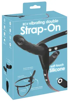 You2Toys RC Vibrating Double Strap-On Adjustable Silicone Black