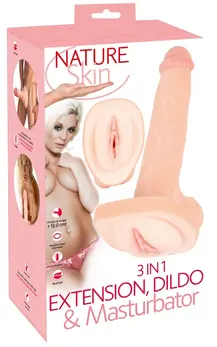 Nature Skin 3in1 Extension System, Anatomical Intimate Device, 31cm, TPE