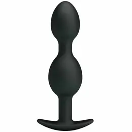 Pretty Love Silicone Anal Bead System 12.5 cm Black Weighted Balls